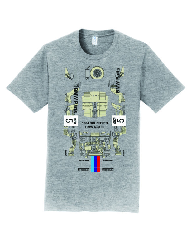 Rapid Terrier 1984 Schnitzer BMW 635CSI Decal Shirt - Image 2