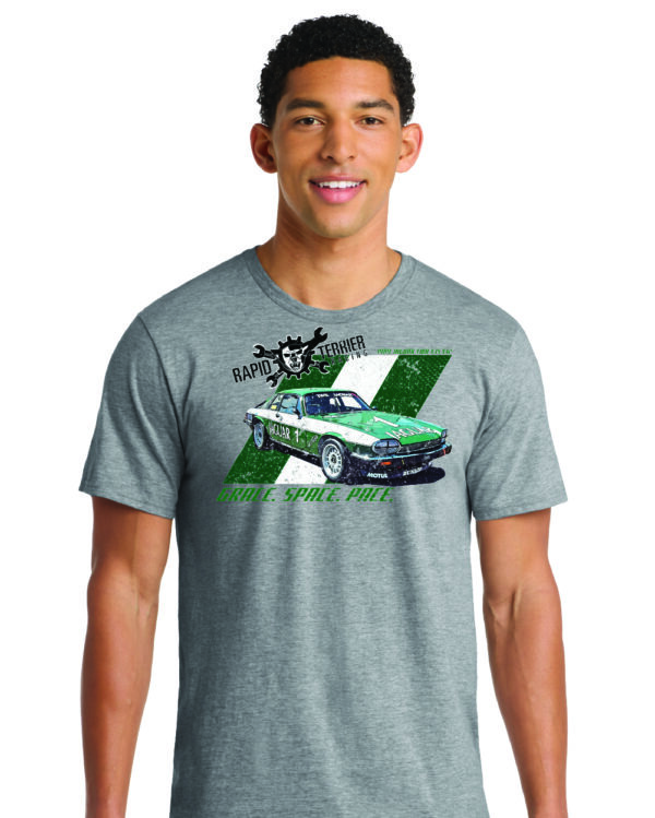 Rapid Terrier Racing 1984 Jaguar XJS Shirt - Image 2