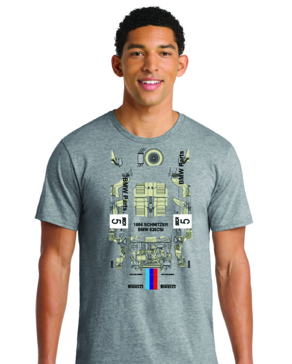 Rapid Terrier 1984 Schnitzer BMW 635CSI Decal Shirt - Image 3