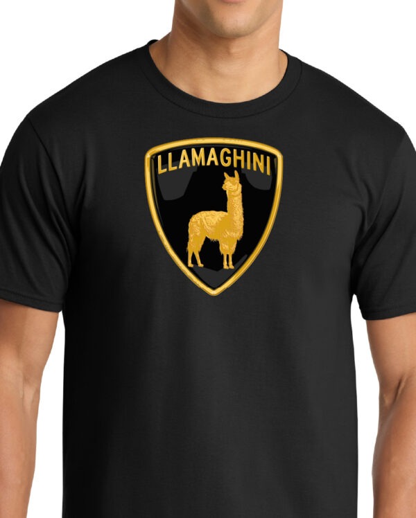 Llamaghini Shirt - Funny Lamborghini Parody T-Shirt - Image 4