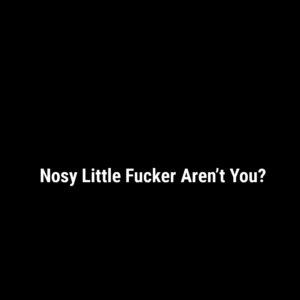 Nosy Little Fucker, Aren't You Funny Shirt