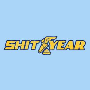 Shit Year: Good Year Tire Parody Logo Shirt