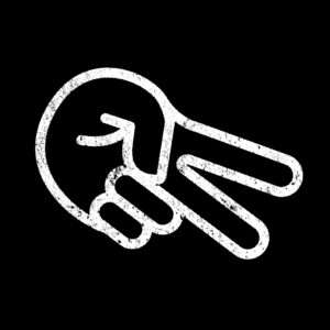 Motorcycle 2 Finger Retro Peace Wave